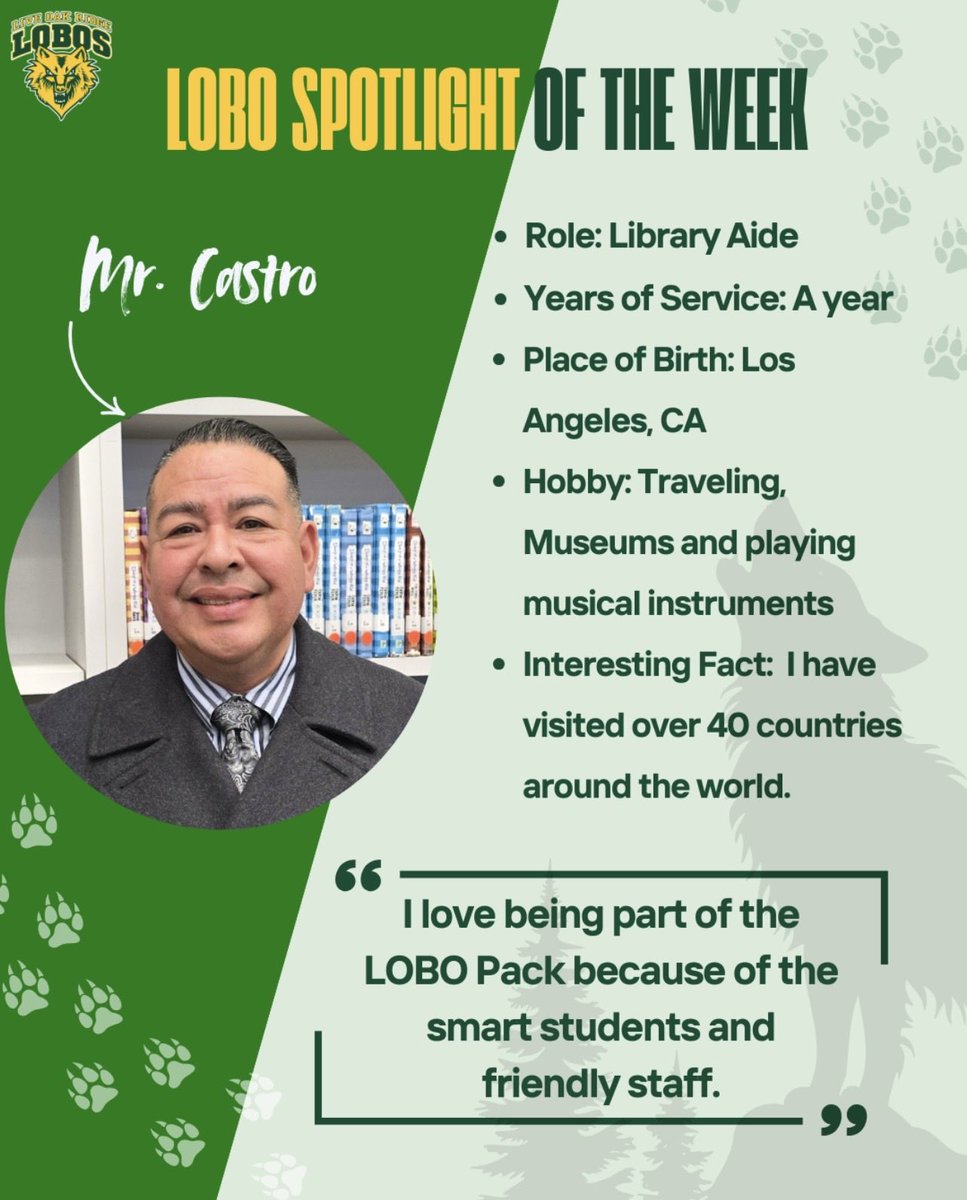 live_ridge2600's tweet image. LORMS Staff Spotlights of the Week: This week we proudly recognize four outstanding educators whose dedication and commitment continue to make a powerful impact on our Lobo students every day! Mrs. Hawkins, Ms. Harrison, Mr. Castro, and Mr. White making a difference! #spotlights