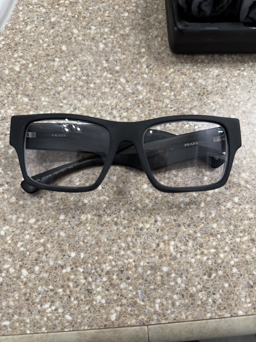 WWhiteside's tweet photo. @LensCrafters I ordered Prada glasses and the frames came back misshaped after you installed the prescription lenses. When I called, I was told you “don’t have those frames anymore” and that was it. Now the color is fading too. Very disappointed with the quality and service. https://t.co/CnFKZnQdb0