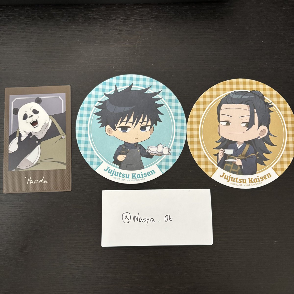 Wasya_06's tweet photo. 呪術廻戦 交換 コースター カード 買取 コラボカフェ

求 虎杖悠仁
譲 伏黒恵 羂索 パンダ

郵送のみ、まとめての方優先 https://t.co/9Q9bpbAqSy