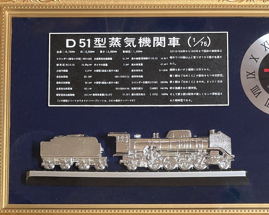 D51 123 蒸気機関車 パネル額装 昭和レトロ 【公式通販】