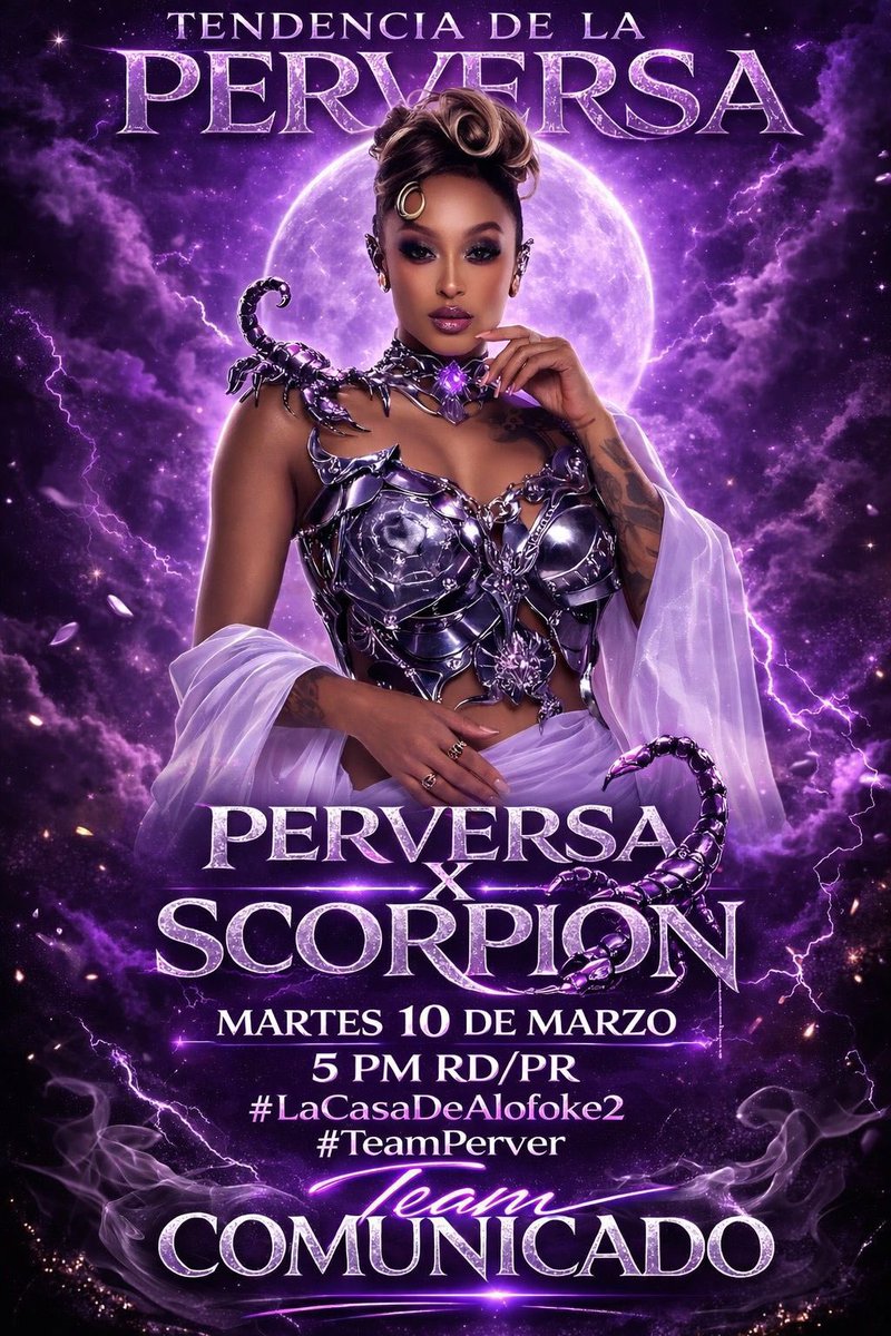 daniela_es05's tweet photo. Mañana tenemos una cita 💜💜💜💜🥰😍🙏🏻🔥🔥🔥🔥🔥🔥

LA PERVERSA X SCORPION 
#LaCasadeAlofoke2 
#teamperver 
#laPerversa 
#Temperver https://t.co/KUwCI9GJNe