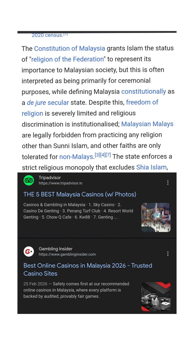 My first reaction when I see a country whose system is based on a certain religion but still allows casino gambling in the country: hypocritical...