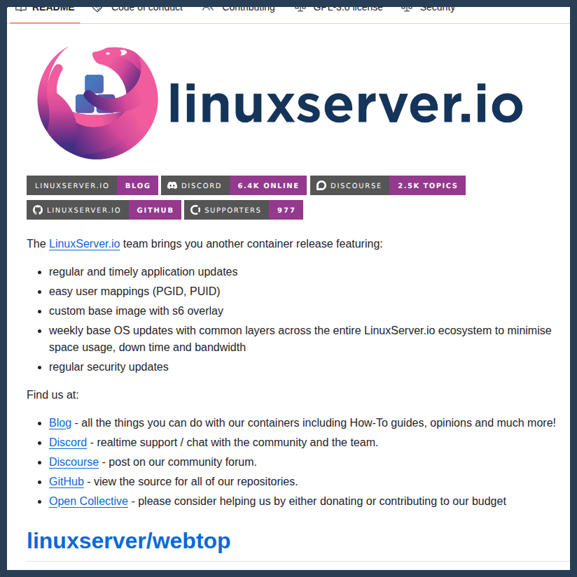 Linux desktop environments in a web browser

github.com/linuxserver/do…