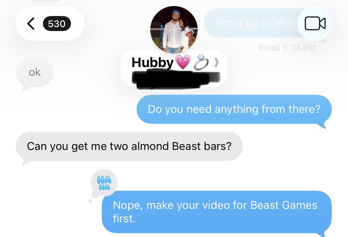 _KissGina's tweet photo. @MrBeast Hopefully this motivates him to make his audition tape lol. I  just need 20k. Oh and I did get those beast bars, we are obsessed 😂😂😂😂 @MrBeast https://t.co/QvwQy1AynC