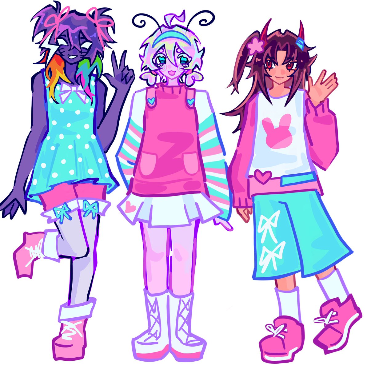 bubble guppy trio but make them all moe and girls