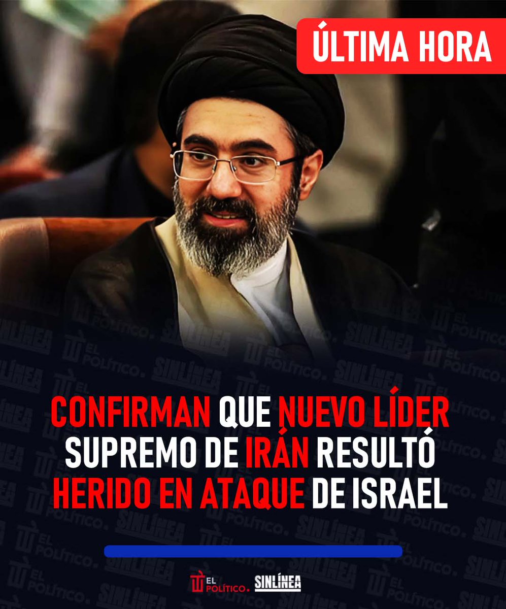 #ÚltimaHora ⏰

🔴 La televisión estatal de Irán reveló que su nuevo líder supremo, #MojtabaJameneí, habría resultado herido "por el enemigo" | No se han revelado detalles de la gravedad de las heridas 🚨🇮🇷‼️