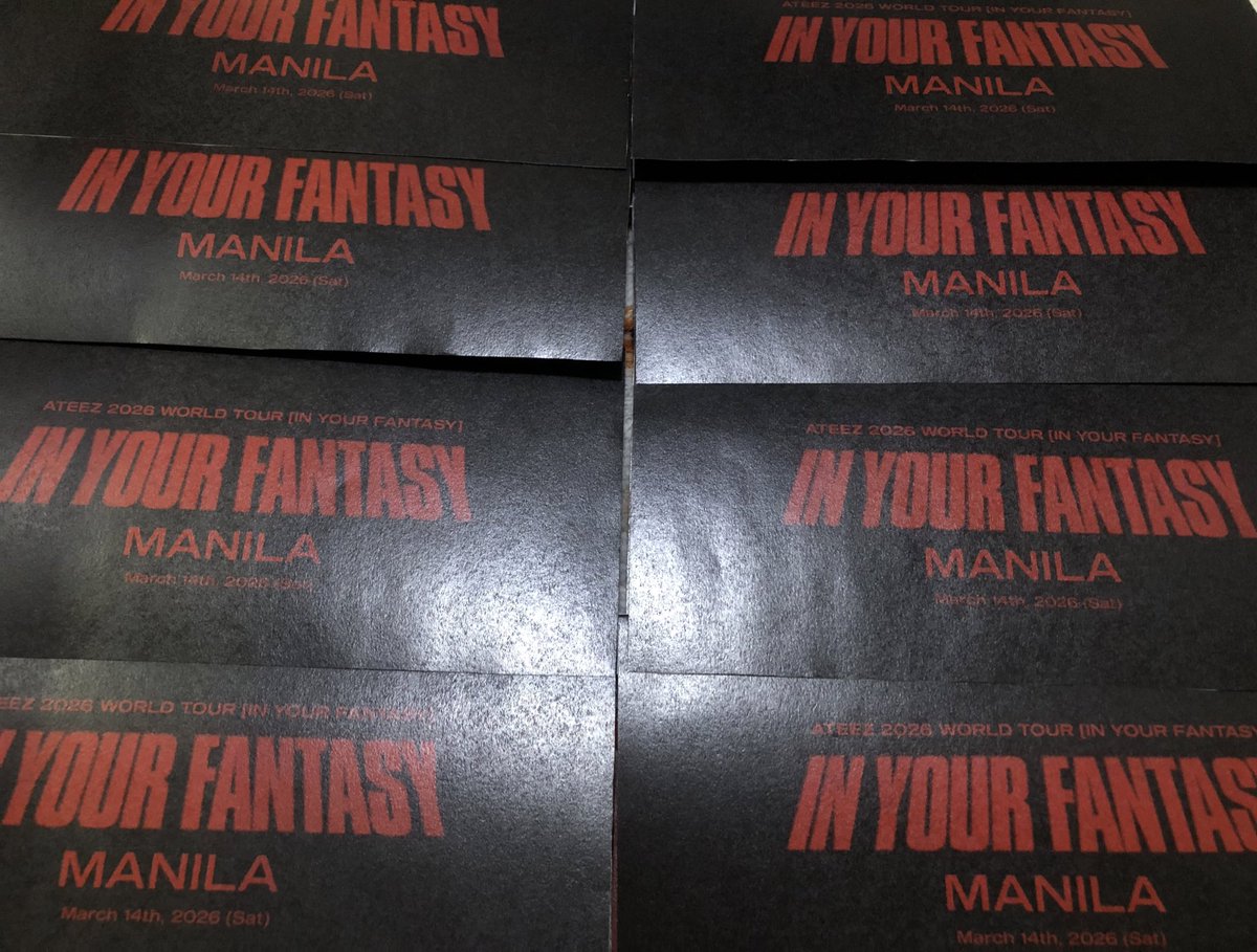 hwaspd's tweet photo. ⋆.ೃ࿔*:･ ateez in your fantasy in manila fan support by @hwaspd 🌟

🎫 ateez ticket holder 🎫

🥀 rt, like, follow (opt)
🥀 randomly given
🥀 strictly 1:1
🥀 loc and time: atiny zone, 12pm onwards
🥀 open for limited trades ! (dm)

💥 w/ hidden ateez pc (8 qty only)

#ATEEZ #에이티즈
#InYourFantasy_MNL #ATEEZinManila