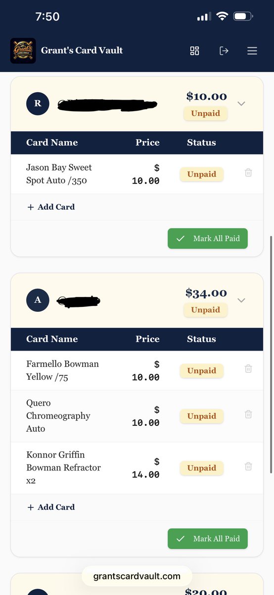Grant’s Card Vault tweet media