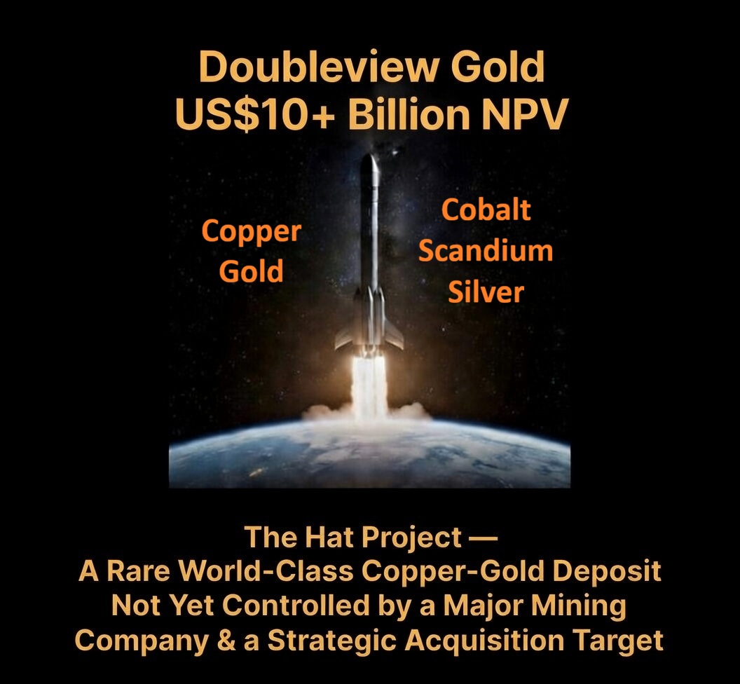 D438558409's tweet photo. 137/n☝️ $DBG.V $DBLVF

🚨Doubleview Gold: The Hat Project — A Rare World-Class Copper-Gold Deposit Not Yet Controlled by a Major Mining Company and a Strategic Acquisition Target

Link: https://t.co/Ci5EuT8F92

#gold #copper #cobalt #silver #scandium #mining #stocks https://t.co/g9DTQJoKQW