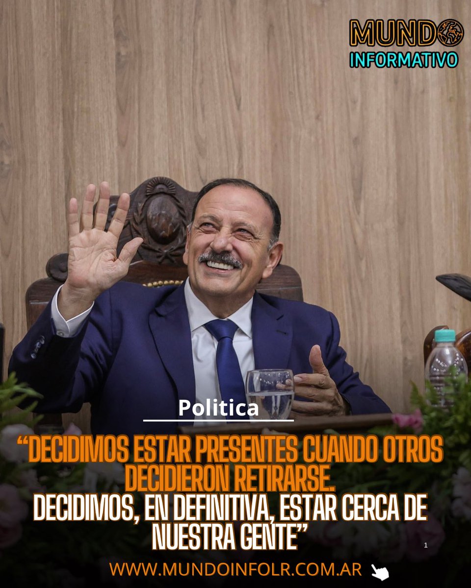 locutor_franco's tweet photo. #Politica 
‼️ALGUNOS DE LOS TÍTULOS QUE DEJÓ EL GOBERNADOR QUINTELA EN LA APERTURA DE SESIONES ORDINARIAS‼️

El gobernador brinda su discurso en el marco de la Apertura del 141° Período de Sesiones Ordinarias en la Legislatura.

@QuintelaRicardo https://t.co/FncnoMBAx0