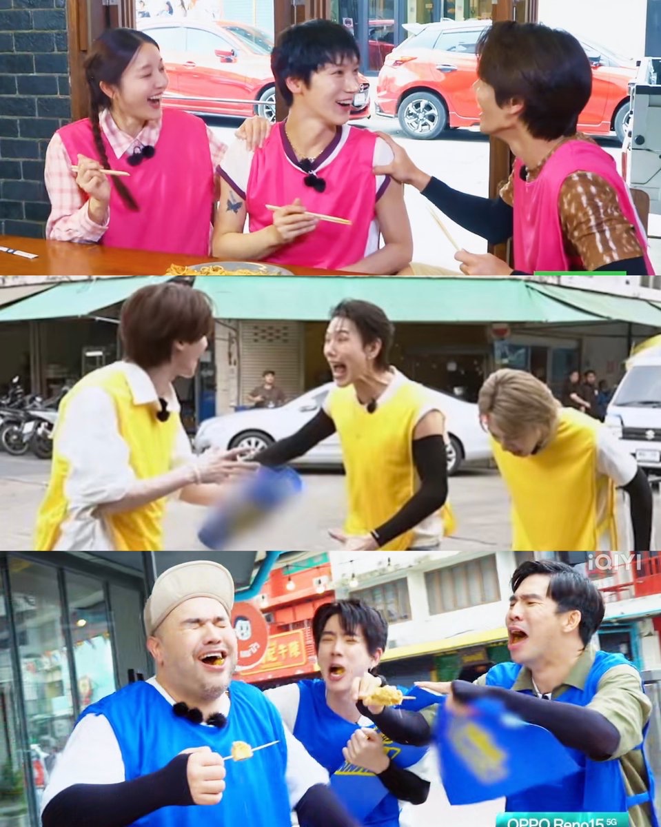 - อิ้ง เจฟ เตนล์ : เหมือนพี่น้องที่เป็นเด็กกิจกรรมรร พ่อเป็นหมอ แม่เป็นครู ครอบครัวตัวอย่าง
- ต้าห์อู๋ บลู นุนิว : เหมือนพี่น้องที่ครอบครัวไม่ค่อยได้คุยกัน คนโตเครียด คนกลางรับอารมณ์ คนเล็กติดติ๊กต่อก
- น้าเผือก น้าโอ๊ต พี่ออฟ : เหมือนญาติที่ชอบด่ากันในไลน์กลุ่ม #RunningManTHEP3