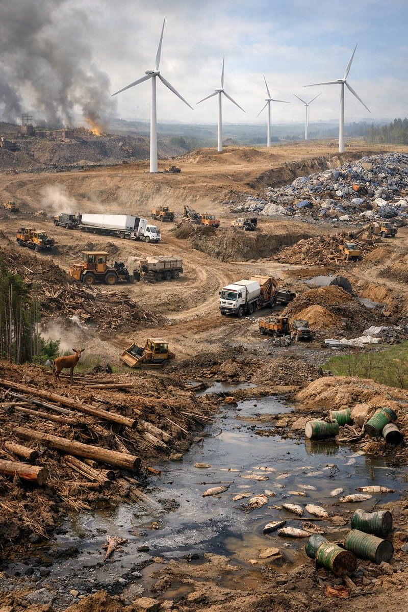 Netzero Math If you account for the steel, the mining, the transport, and the ...
