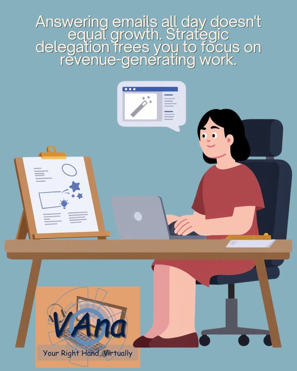 Simply_VAna's tweet image. Busy all day but your business still isn’t growing? 
Answering emails all day doesn’t equal growth.

Send me a DM and let’s talk about how a VA can support you.

#virtualassistant #DelegateToScale #EntrepreneurSupport #businessgrowthtips   #CEOProductivity #onlinebusinessmanager