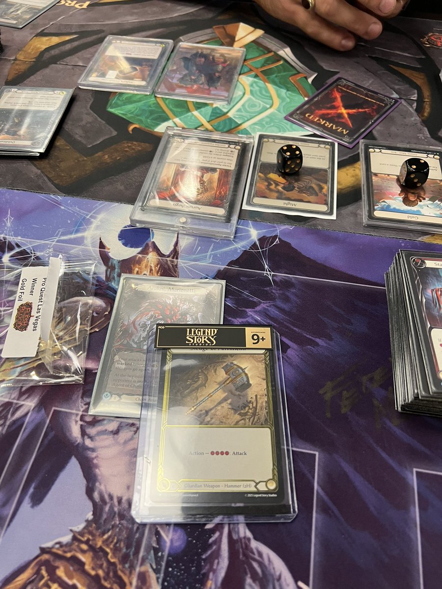 Won the Vegas PQ on Mario! Beat the homie playing Victor and opened the Gold Foil which was Sledge. Are we sure Mario isn’t Reviled? #LIVEEVIL #fabtcg
