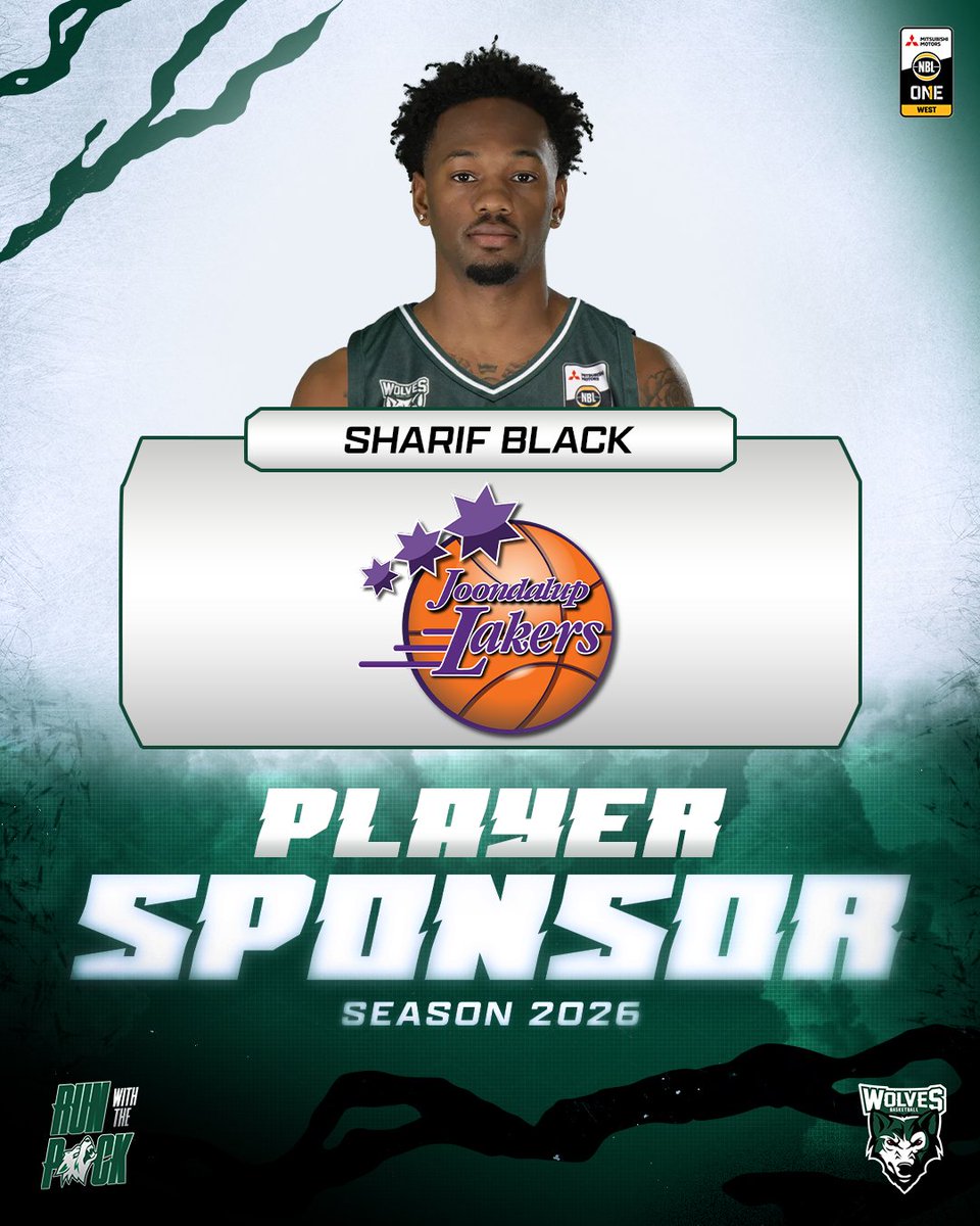 Joondalup Lakers Basketball Club will sponsor Sharif for the upcoming NBL1 West Season! 🐺

You can read more about Joondalup Lakers at the link below!

🔗: bit.ly/4r8nWkb

To sponsor The Pack in 2026, email sponsorship@wolves.asn.au today!

#NBL1 #Wolfpack #Joondalup