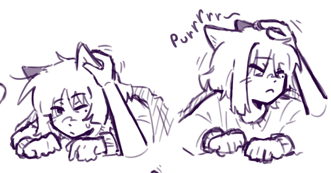 i’ve been doodling a lot of these cat Ryos recently