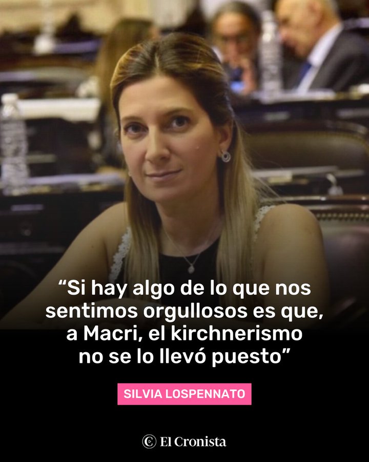 Orgullosa de Macri, de su coraje, de sus obras, de sus principios y valores innegociables, de su transparencia y su rol como estadista ante el mundo. Único.