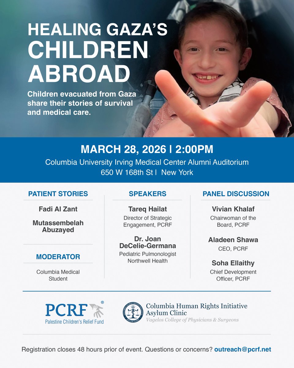 The PCRF (Palestine Children's Relief Fund) tweet media