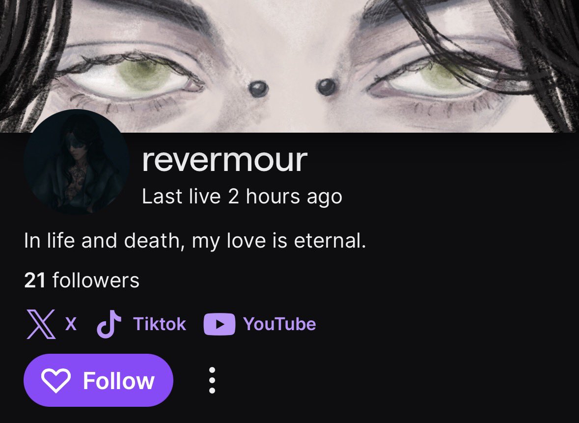 Revermour's tweet photo. Almost reached affiliate and I couldn’t be happier. Stream today was lovely, thank you to those who have given me some of their time and to those who will in the future.
Perhaps we can reach it this week and I can share more fun features with you. https://t.co/1NhWuR3mqm