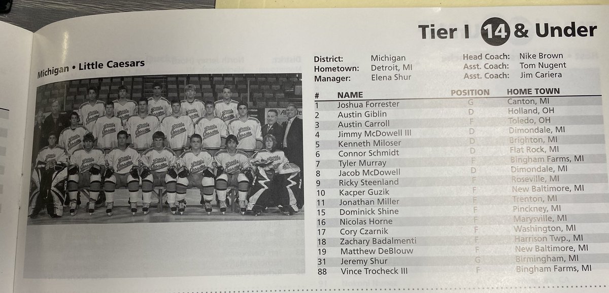 DarkStar5050's tweet photo. @HockeyThinkTank Dominick Shine from 2008 Little Caesar’s Natty Championship team with Vincent Trocheck when they played in Nattys at my rink in 2008. https://t.co/GolOkIrGBr