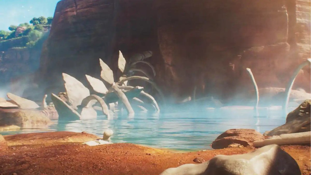 AthaellYTBR's tweet photo. Novas imagens encontradas no site "Portal Celeste", feito para promover Super Mario Galaxy: O Filme.

Mostram a Cascata do Fóssil, uma referência clara ao Reino das Cataratas de Mario Odyssey.

#Nintendo https://t.co/AdydQuACiQ