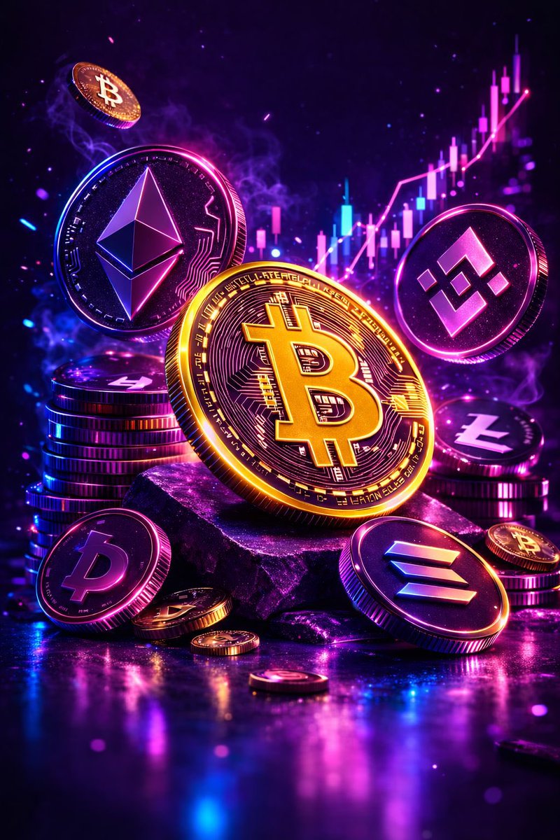 3ddreamdesign's tweet photo. The demand for bold, high-impact visuals in crypto, fintech, and digital platforms continues to grow.

In this concept I explored a neon cyber-style 3D environment, combining glowing coins, digital trading elements, and cinematic lighting to create a visual design. https://t.co/4Cy0gYOS2k