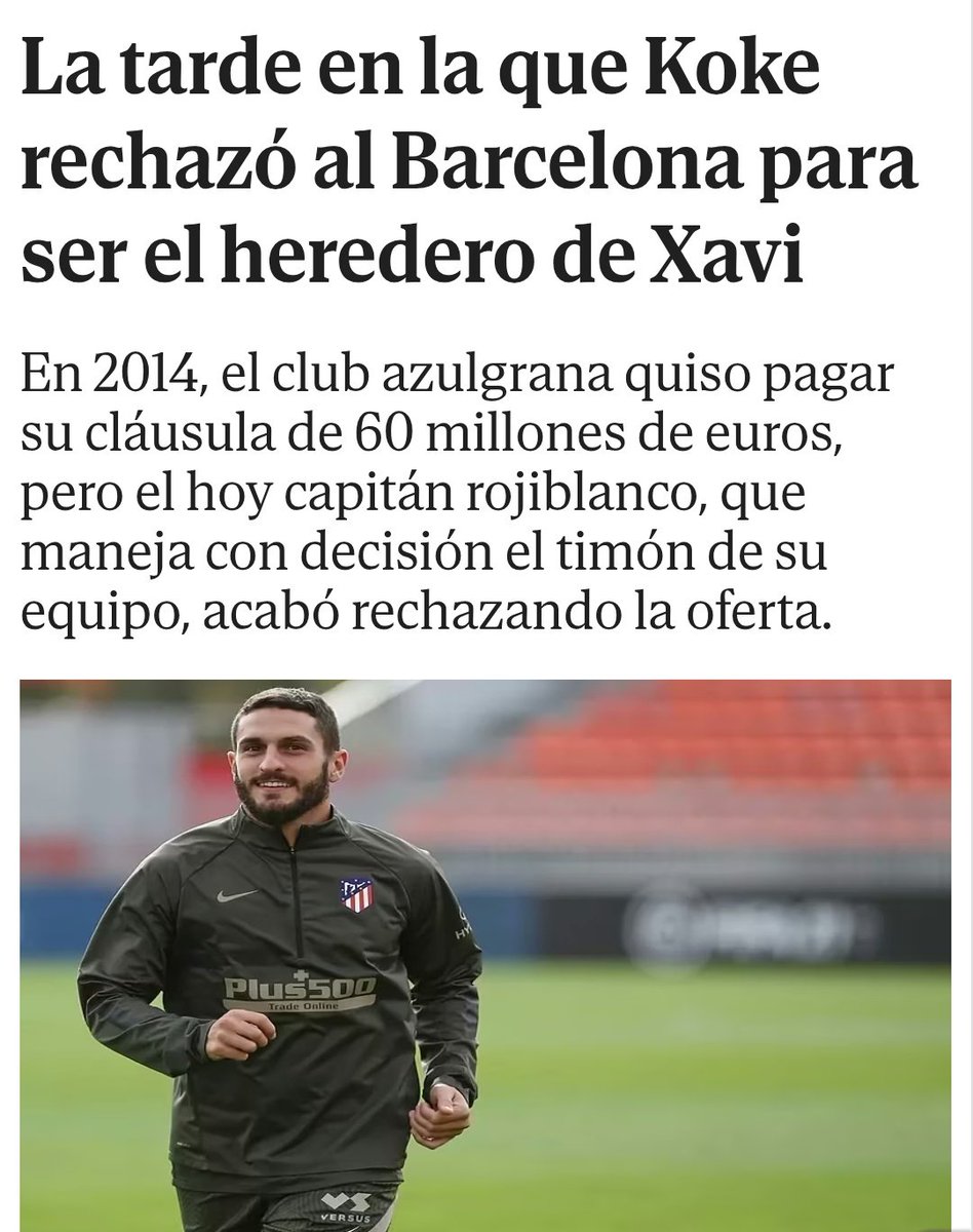 Para los que os ponéis dignos con el tema Koke.
ESTO sí que es una prueba de amor por el Atleti, y no la camiseta que se ponga su hijo posando con una fuente de medias noches de jamón York el día de su cumple.
Amargaos...