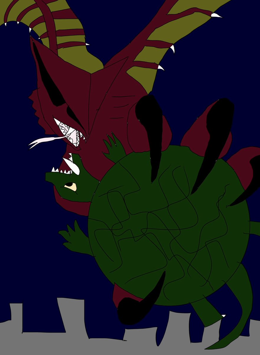 OfarrellJu65135's tweet photo. Me getting the reference #Gamera #Gyaos https://t.co/AvrJCNG6Lg