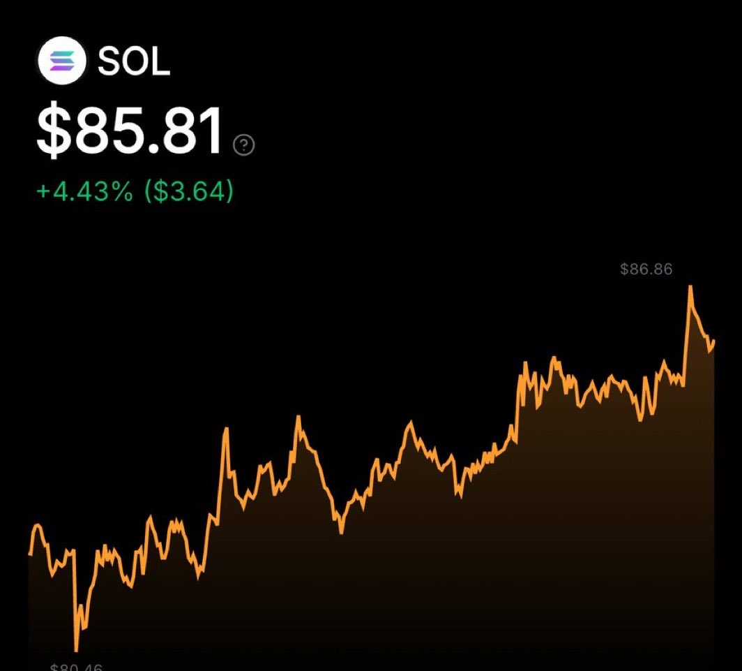 mystayor's tweet photo. I AM A SIMPLE MAN 

SOLANA GOES ABOVE $100, I GIVE 100 FOLLOWERS, 1 SOL EACH! Love y’all

Will solana cross $100 this week? https://t.co/89SJb25FDC