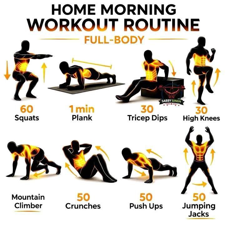 The Ultimate Full-Body Morning Workout You Can Do at Home💪🏼