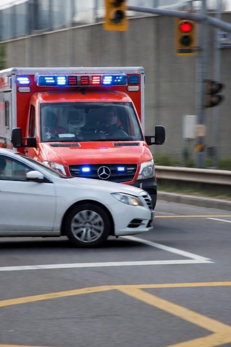 REVRDTECH's tweet photo. Operational 'Code 2' responses often lead to dangerous visibility gaps at intersections. I recently experienced this firsthand, nearly colliding with an ambulance during a lane change. By integrating REVRD, we can mitigate these unpredictable human-factor variables and ensure that emergency alerts are communicated effectively, regardless of siren status. -REVRD
