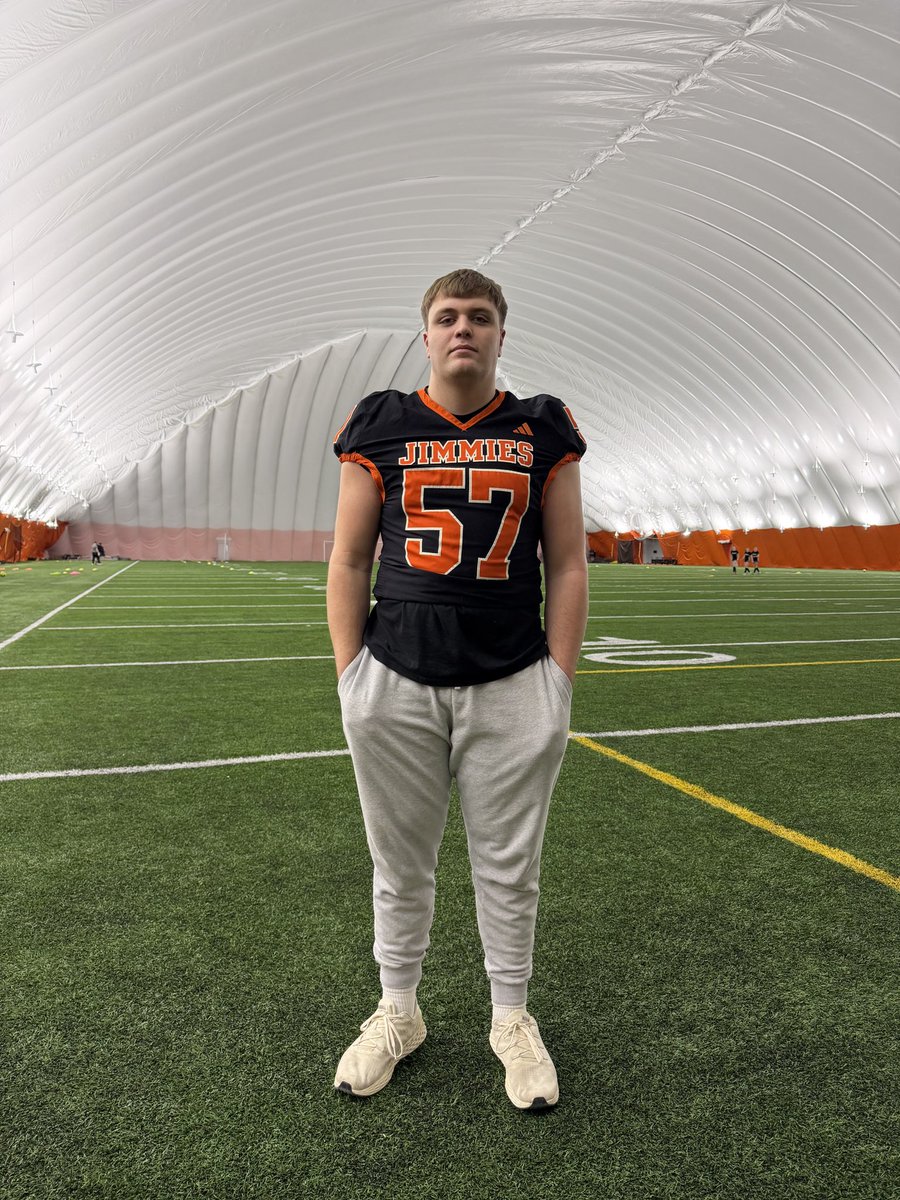 irey5799's tweet photo. After a great junior day and conversation with @Coach_Mistro @CoachZim_UJ I am blessed to say that I have received an offer to play for @JimmieFootball https://t.co/GL9WiE71P3