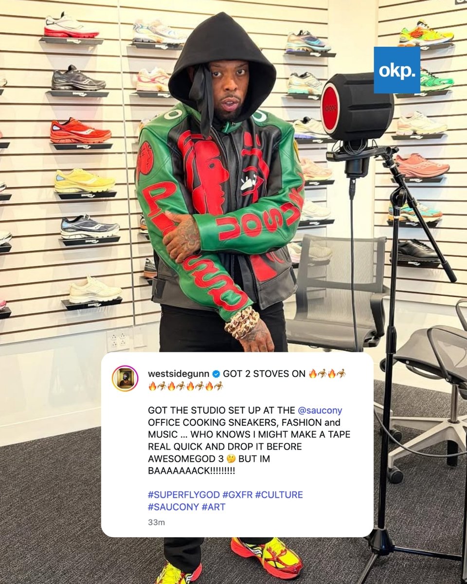 🔥🎙️👟Westside Gunn turned the Saucony office into a studio