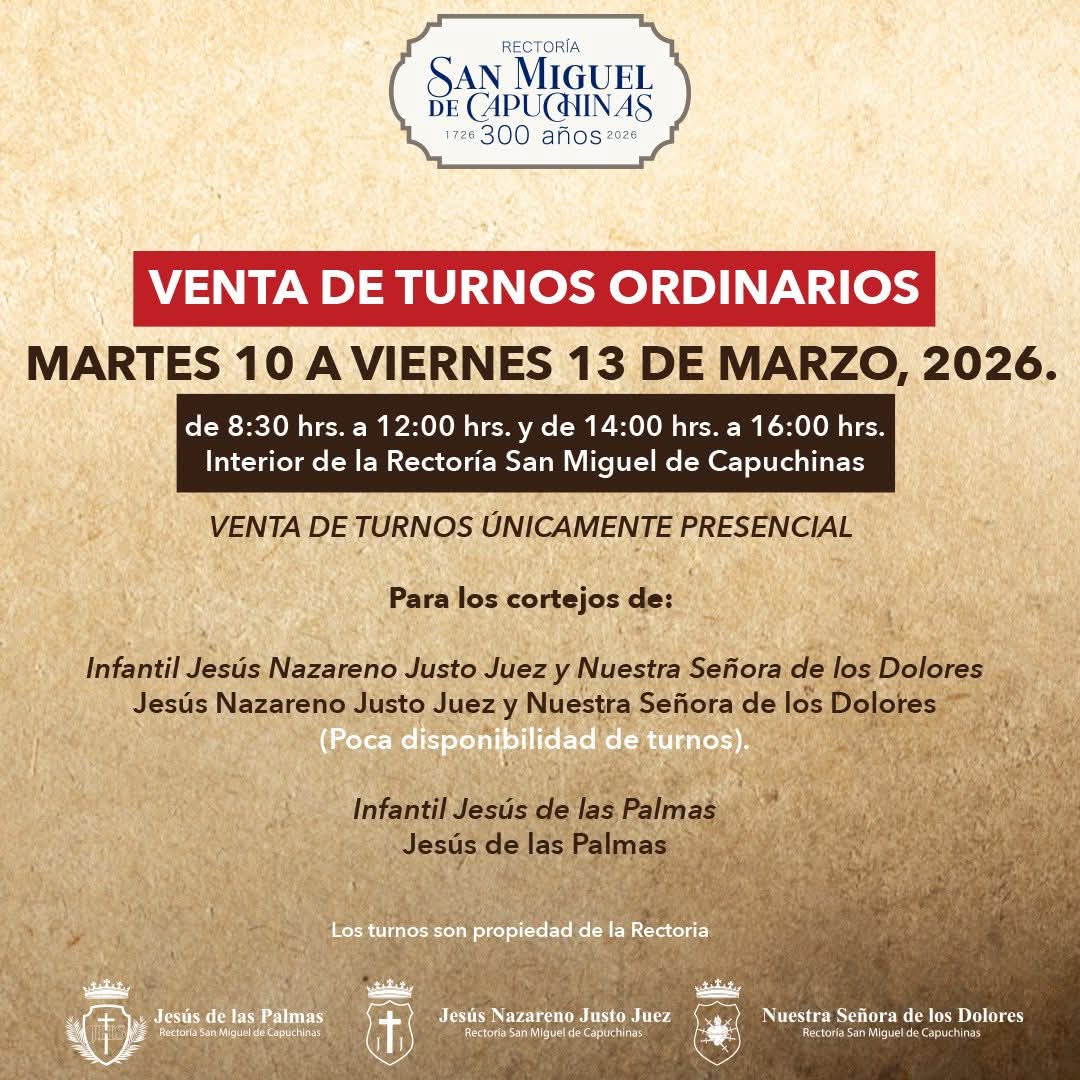 Capirotes_Mad's tweet photo. #Capuchinas | Entrega y venta de turnos en el Templo de Capuchinas para la procesión con Jesús Nazareno Justo Juez de este 4to domingo de Cuaresma.

#ProcesionesGT #Cuaresma2026 https://t.co/ys4gLv9FEA