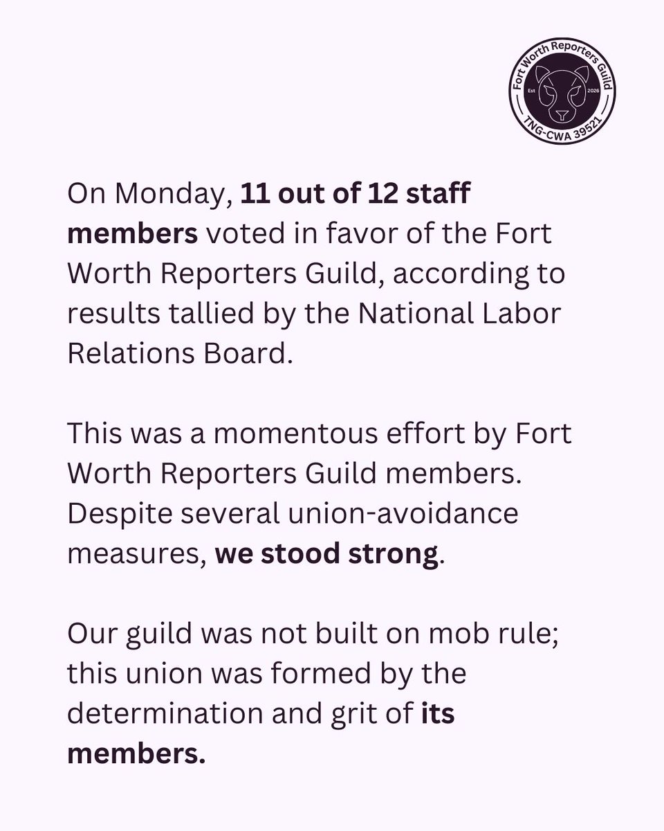 Fort Worth Reporters Guild tweet media