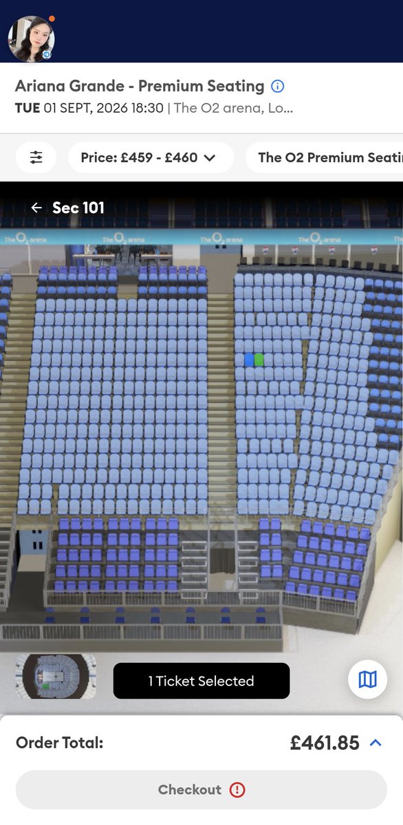DrizzleLuz's tweet photo. @axs @TicketmasterUK @TeamAriana so neat yet so far away😭😭😤 always that i almost bought it, disappear or there is some problem with idk what😞😭 #arianagrande https://t.co/N01osmvlNI