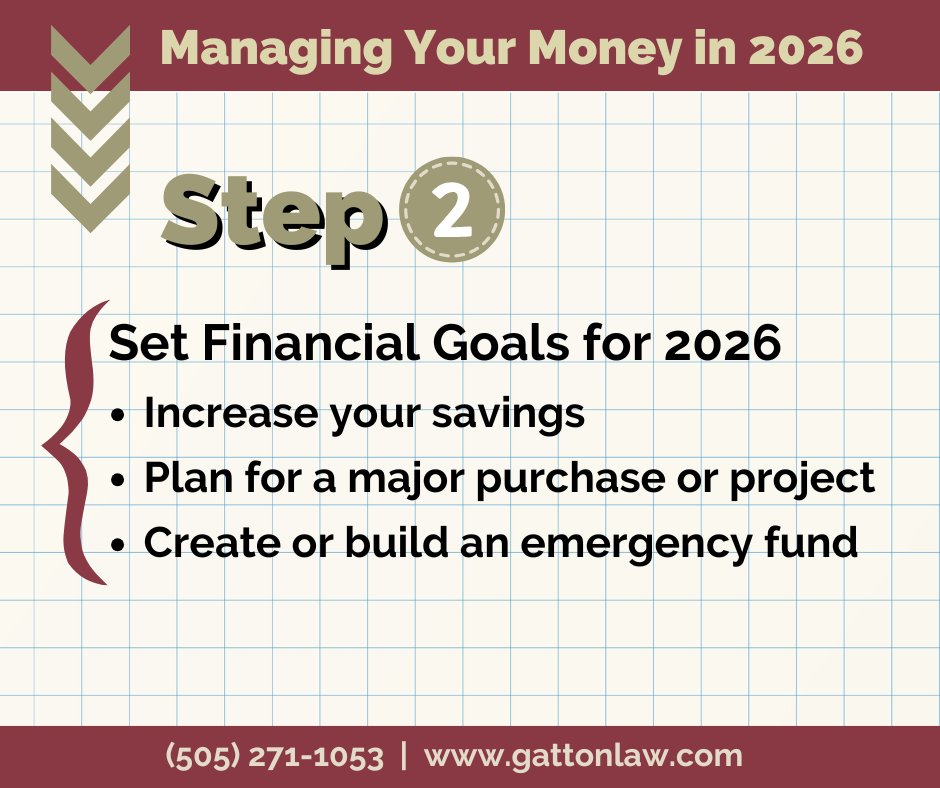 GattonLaw's tweet photo. What do you want financially in 2026? Increased contributions to savings, investments or retirement? A major purchase like buying or renovating a home? Do you have 3-6 months of living expenses for emergencies? 

Let these goals guide your financial decisions throughout the year. https://t.co/p7YddxHxmd
