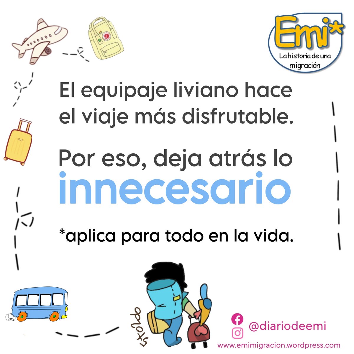 Emi_5to2do's tweet photo. El viaje puede ser necesario, el exceso de carga no. ¡Adelante! 

Buen lunes. ✨️
🎨 @5to2do https://t.co/2ZRs39JJCL