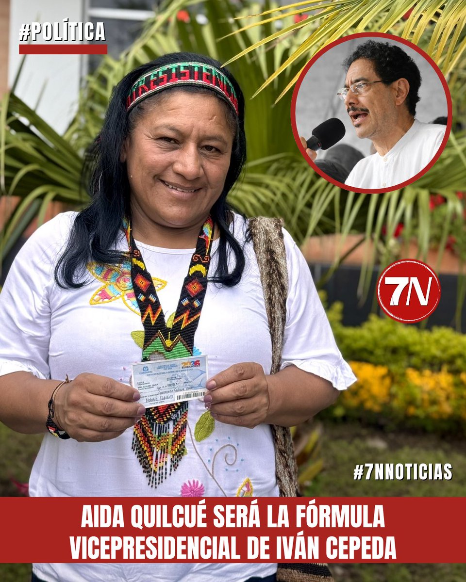 Política / Aida Quilcué será la fórmula vicepresidencial de Iván Cepeda. La  lideresa indígena y senadora Aida Quilcué fue anunciada como la fórmula  vicepresidencial del senador @IvanCepedaCast en su aspiración a la