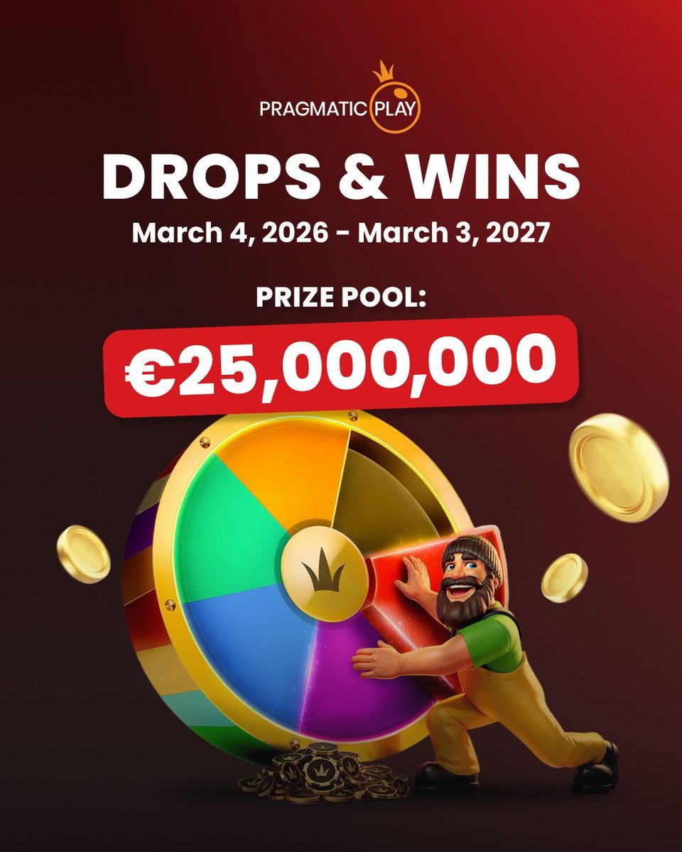 stars_chip's tweet photo. Weekly Wheel Drops &amp; Daily Tournaments

Drops &amp; Wins, the industry’s biggest online promotion, is back for 2026 with plenty more fantastic rewards for players.

Offering a total of more than €25,000,000 across 5,000,000+ prizes. Try it now! https://t.co/Fx6Ed4jVKd