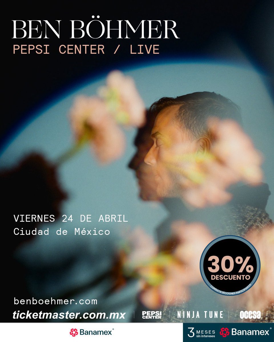 Ben Böhmer se presentará con su Live show en el Pepsi Center WTC, te lo piensas perder?🌿