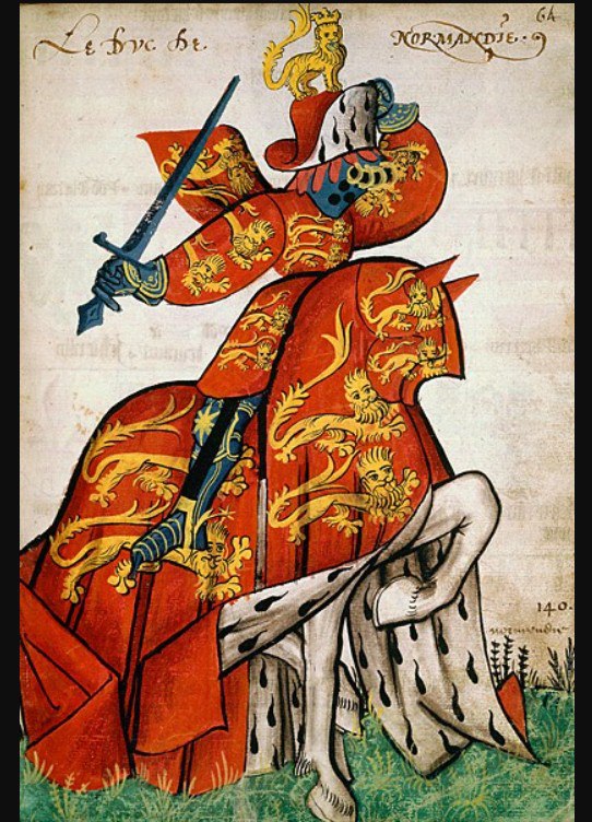 "Le duc de Normandie"
(de l'Armorial équestre de la Toison d'Or)