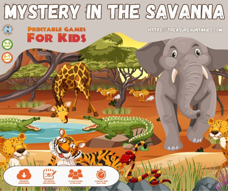 🦁 Safari Mystery: The lions have disappeared!
During a photo safari, young explorers notice something strange… the lions are gone.
Follow the clues, solve the puzzles, and uncover what really happened in the savanna! 🕵️‍♂️🌿

📍 treasurehunt4kids.com