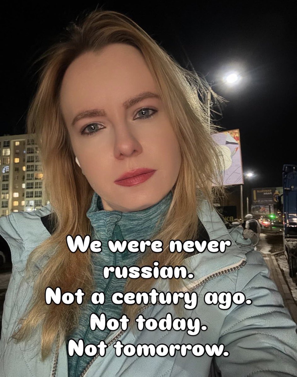 angelshalagina's tweet image. We were never russian.
Not a century ago.
Not today.
Not tomorrow.
#ukraine #ukrainians #ukrainerussiawar #ukrainetoday