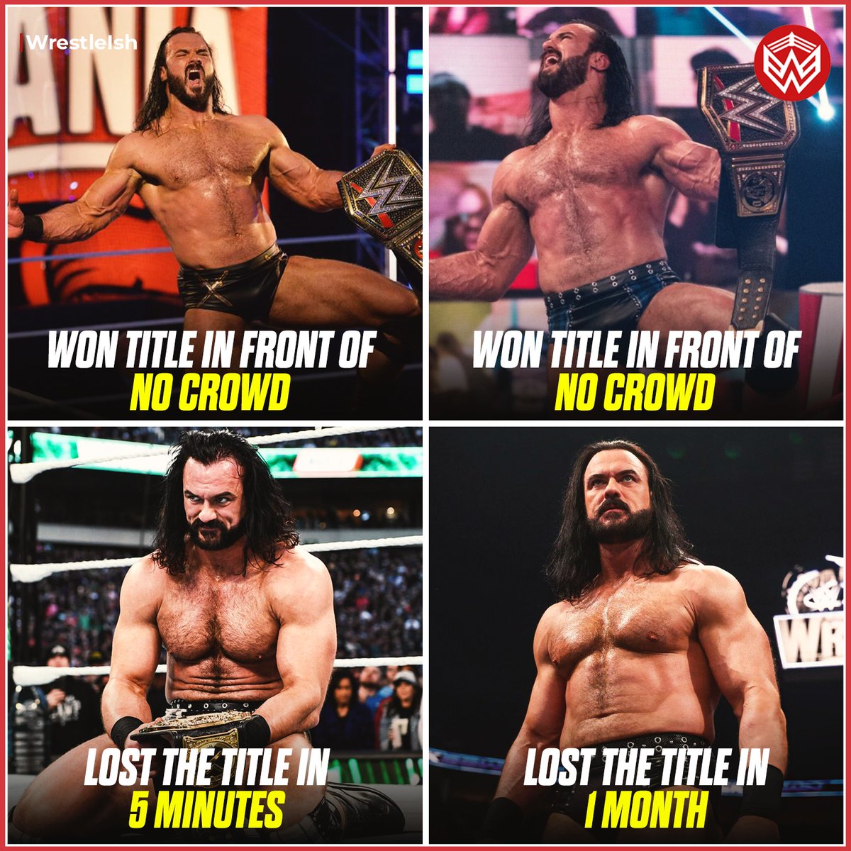 Tell me a better hate/love story than Drew McIntyre and WWE World Championships.