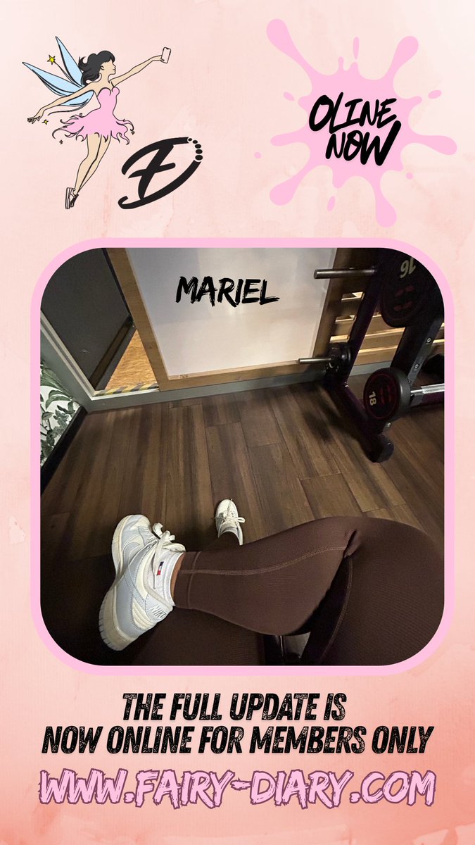 fairy_diary_com's tweet photo. Today's member updates are now exclusively online in the member area. Mariel is pictured at the gym in her Nike Dunk Low shoes and Nele has a complete overview of her shoe collection. We hope you had a relaxing Monday 😘 #fairydiary #fairy #diary #feetmodel #sockmodel #shoemodel #shoes #socks #feet