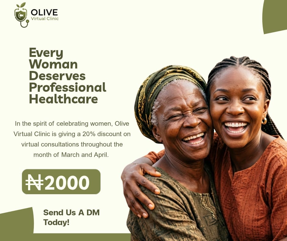 Olive Virtual Clinic will stand the test of time. 

Send a dm, and let's hear your health concerns.