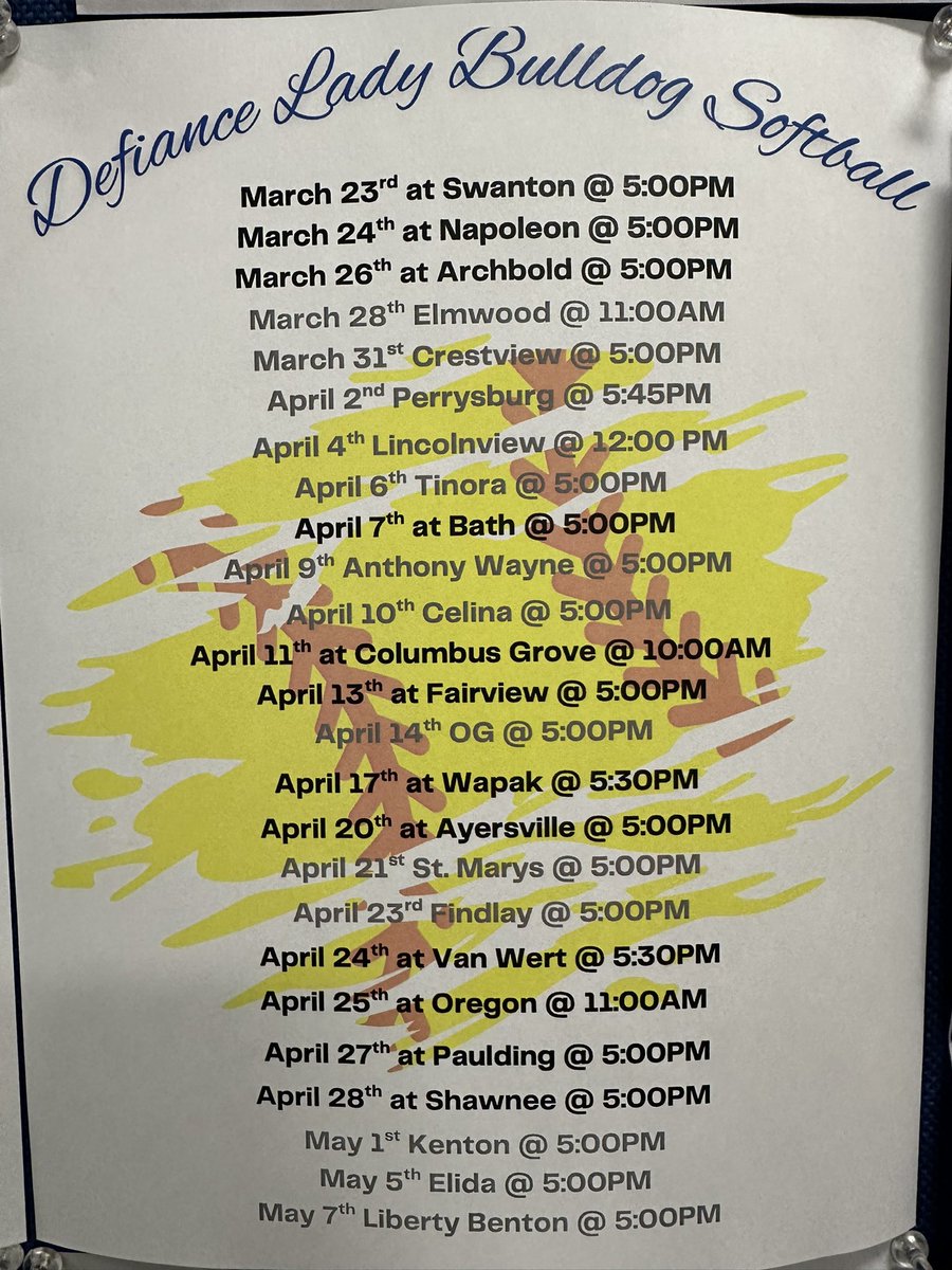 Defiance Softball tweet media