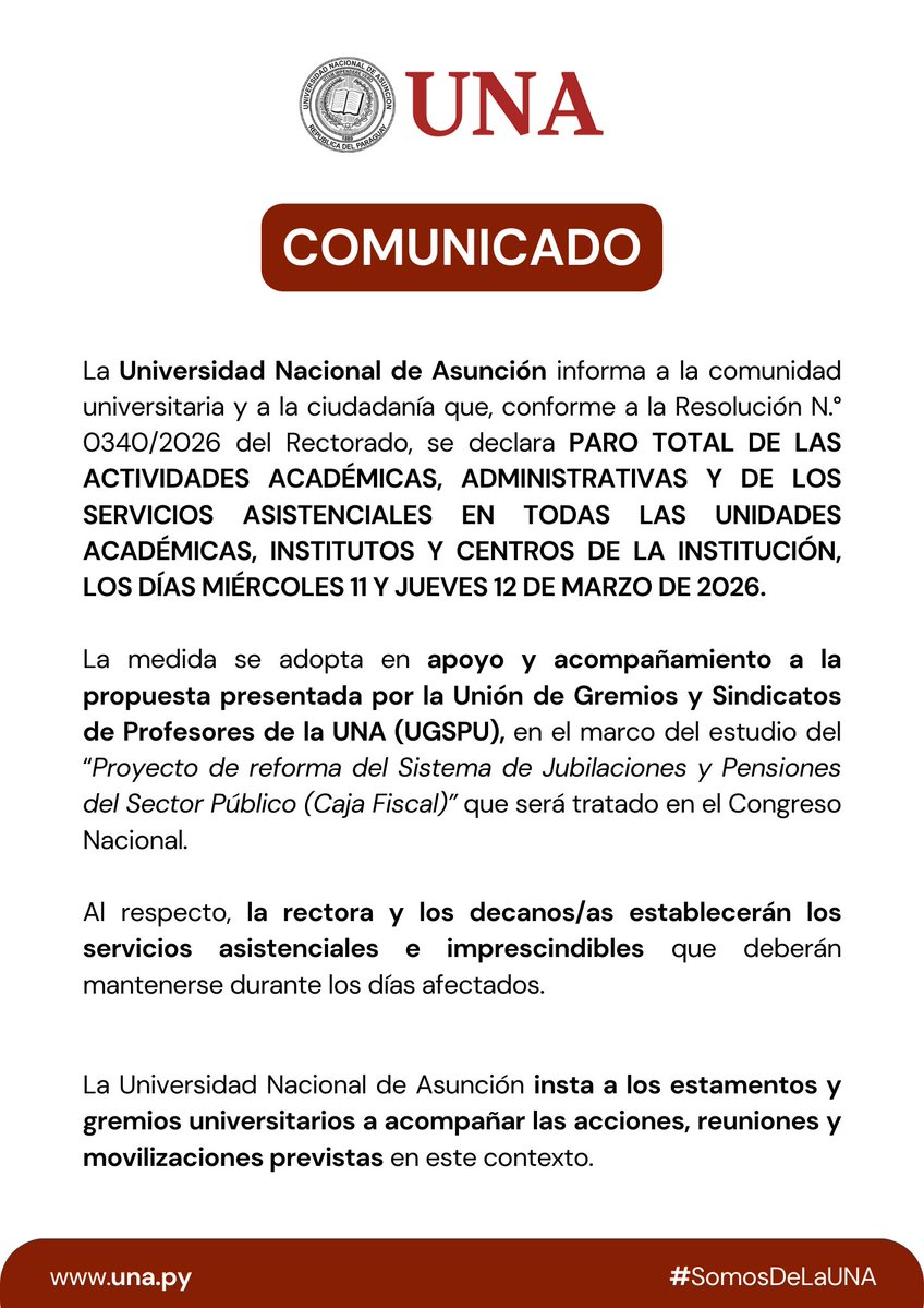 Universidad Nacional de Asunción tweet media
