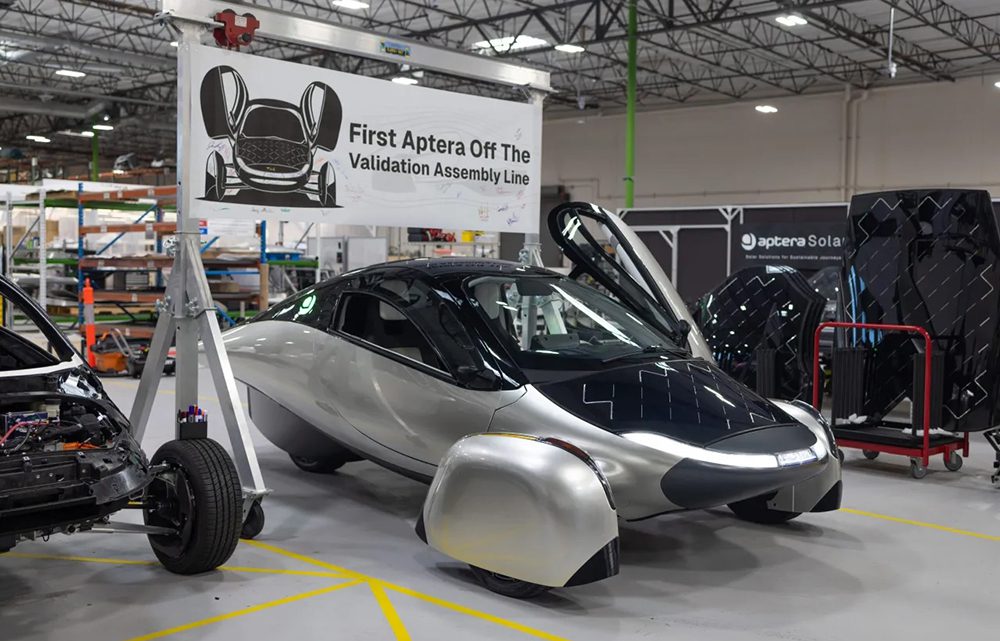 ChargedEVs's tweet image. First Aptera solar-powered EV rolls off validation assembly line zurl.co/yOkP4
-
@aptera_motors #electriccar #EV
